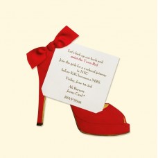 Red High Heel Folding Card